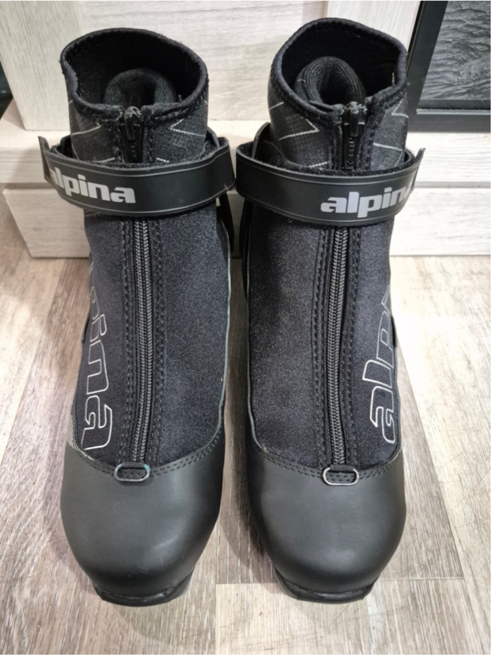 Men's Alpina T20 Plus Cross Country Ski Boots Black Grey Size 7.5